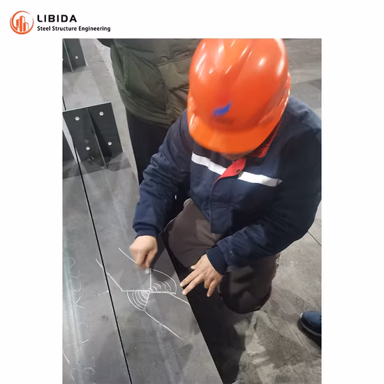 Fertighaus/vorgefertigte Industriefabrik, Projektlager/Hangar, Metallrahmenkonstruktion, Lagerhaus, Stahlkonstruktion, Bauwerkstatt für die Exportinstallation